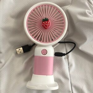 Pink Strawberry USB Handheld Fan